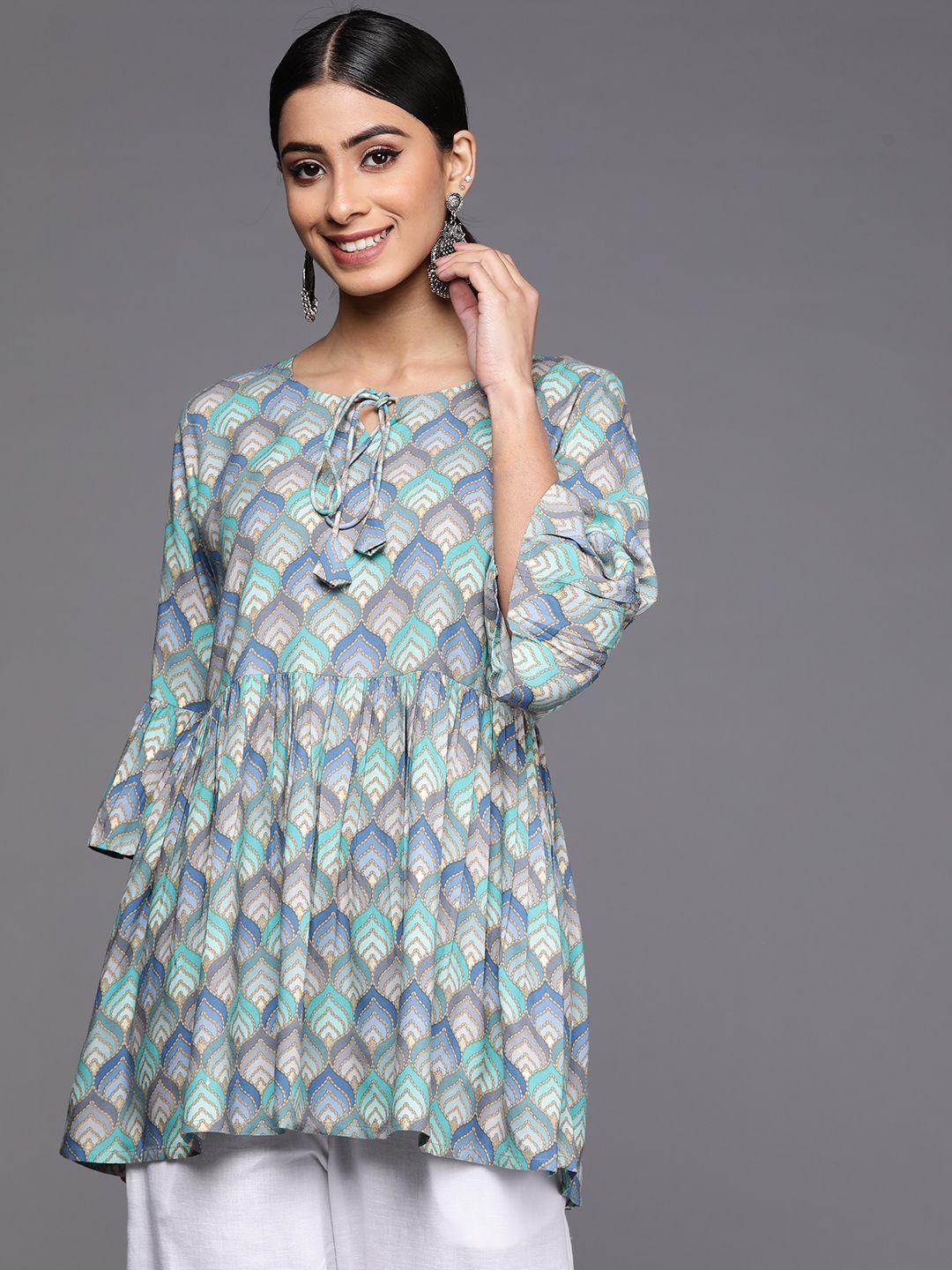 libas ethnic motifs printed empire kurti