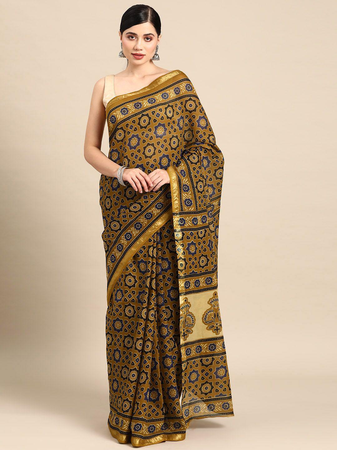 libas ethnic motifs printed pure cotton saree