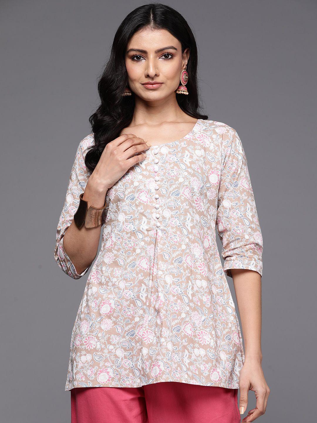 libas floral printed pure cotton kurti