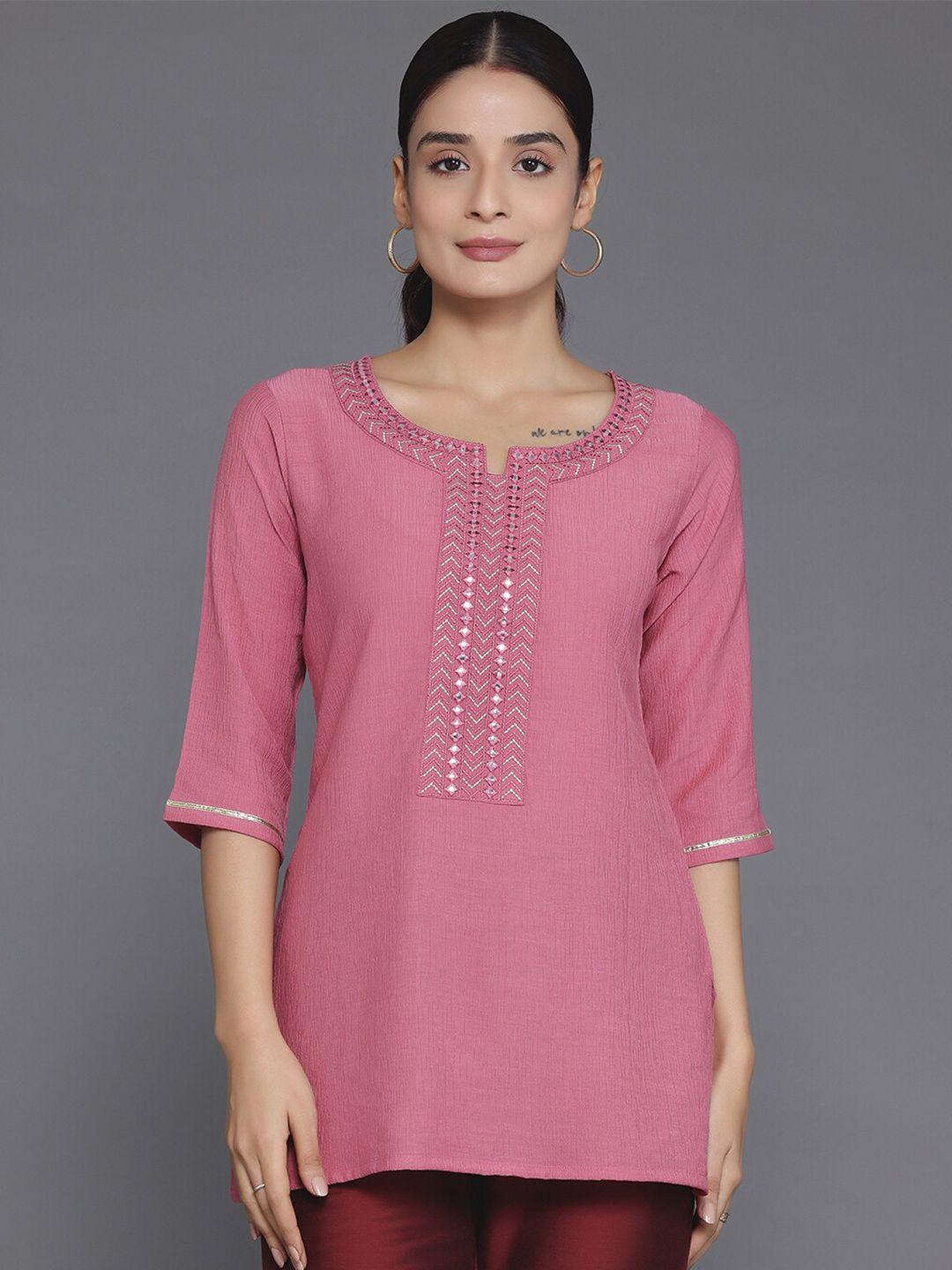 libas geometric embroidered kurti