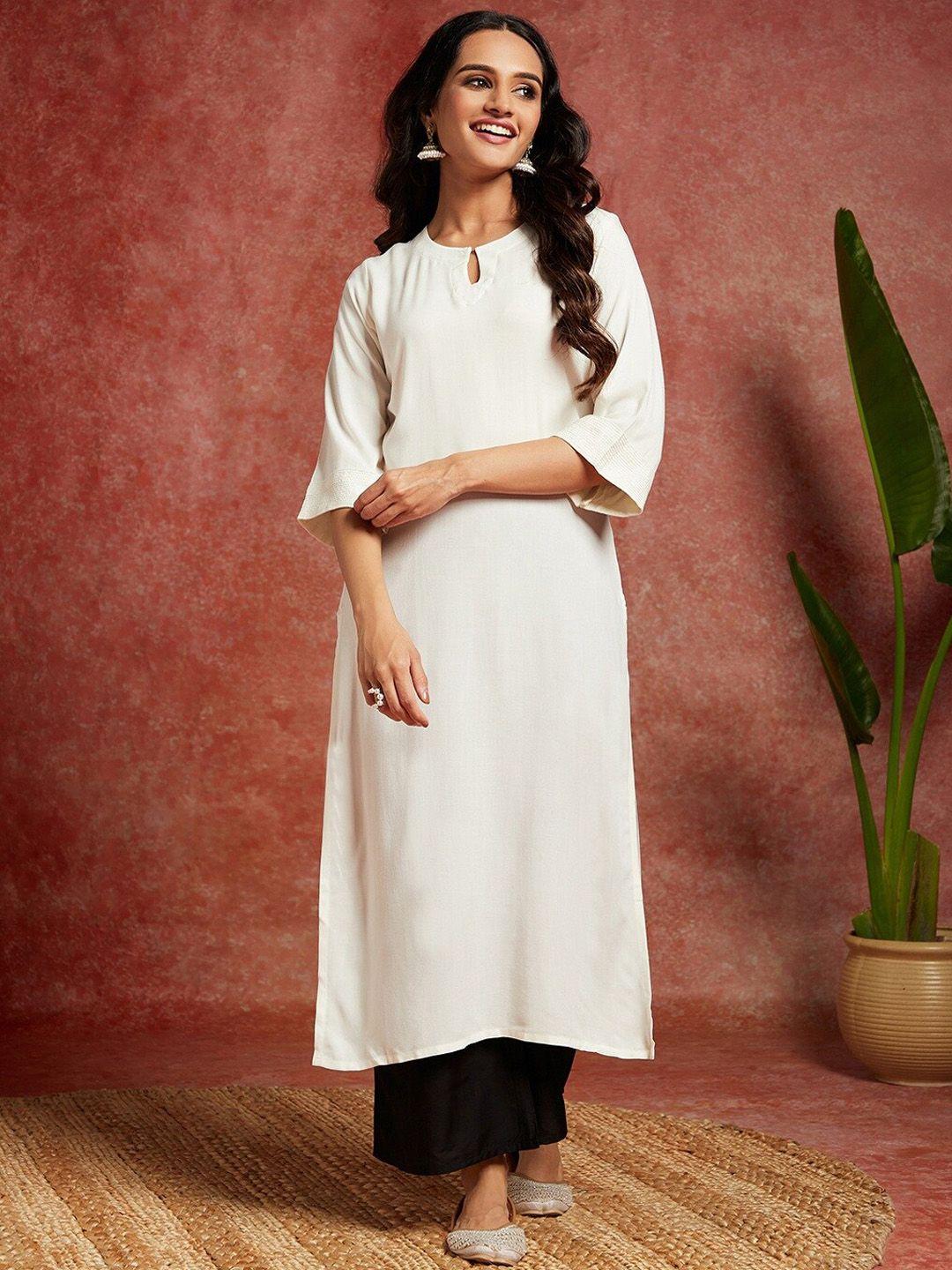 libas keyhole neck straight kurta