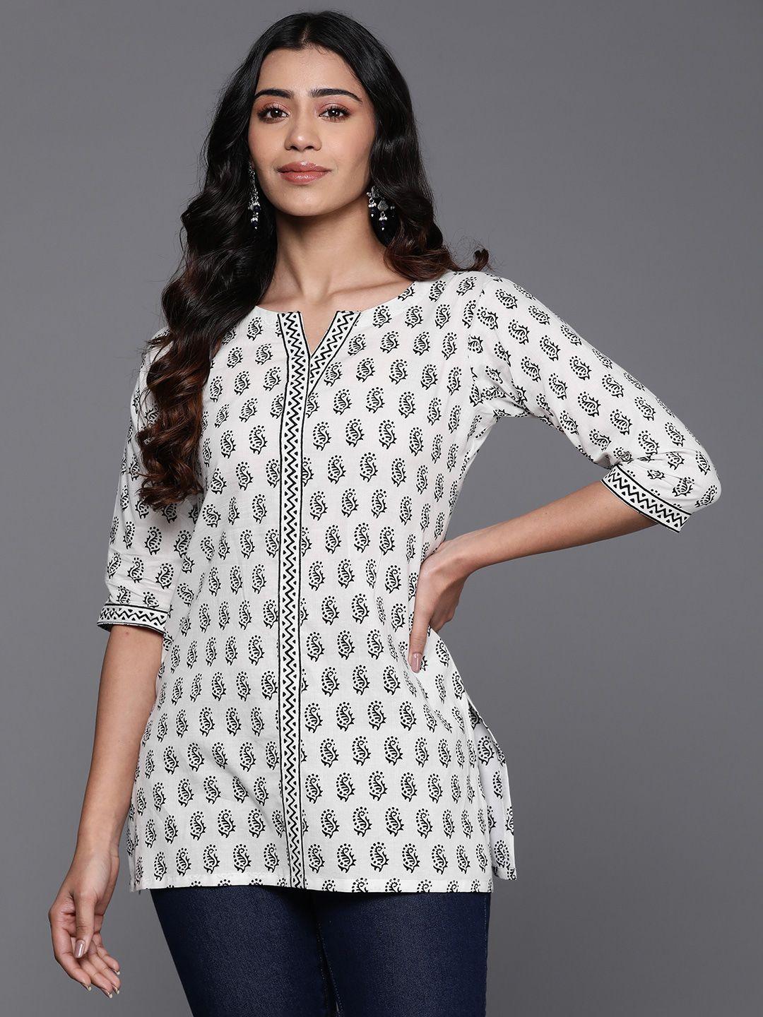 libas paisley printed pure cotton kurti