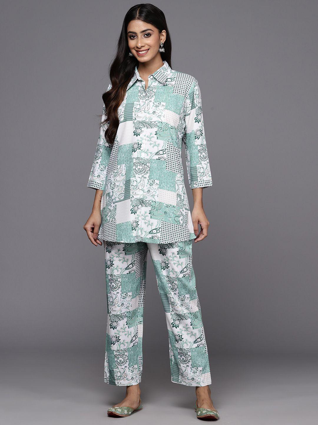 libas printed ethnic tunic with trousers