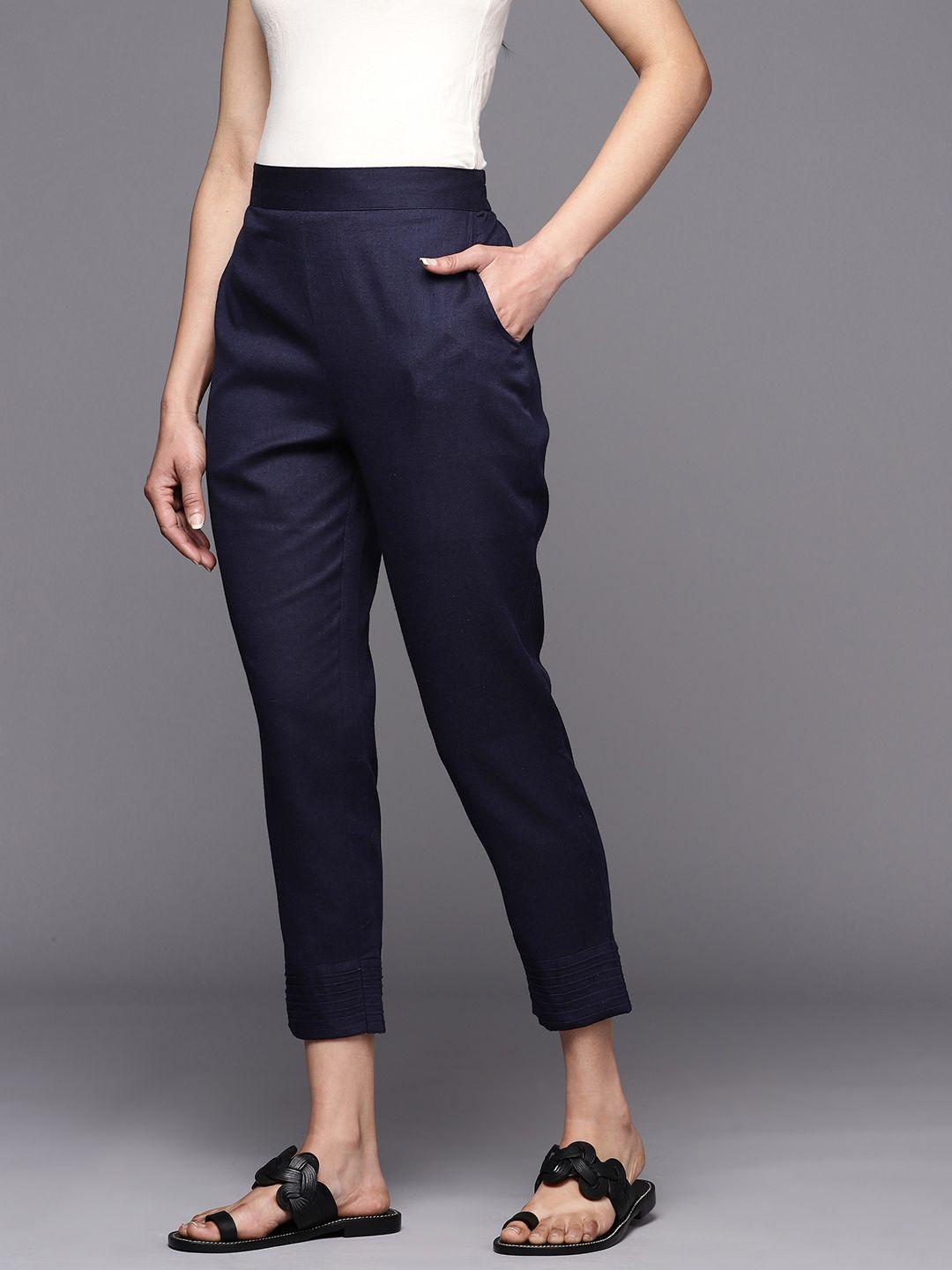 libas relaxed straight leg cotton trousers