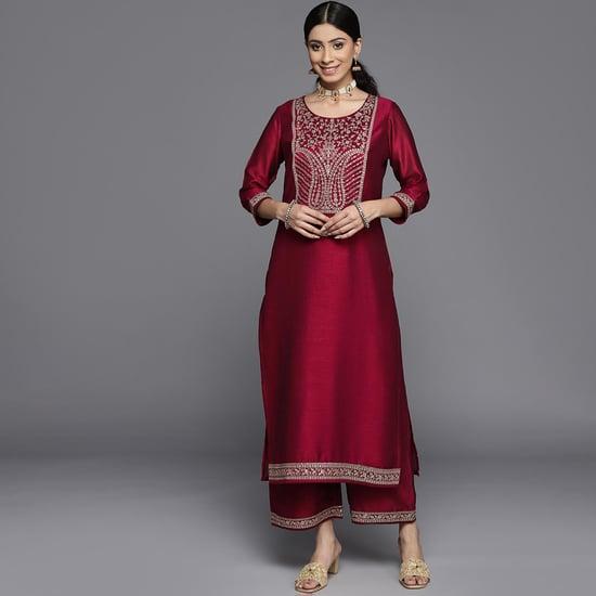 libas women embellished straight kurta