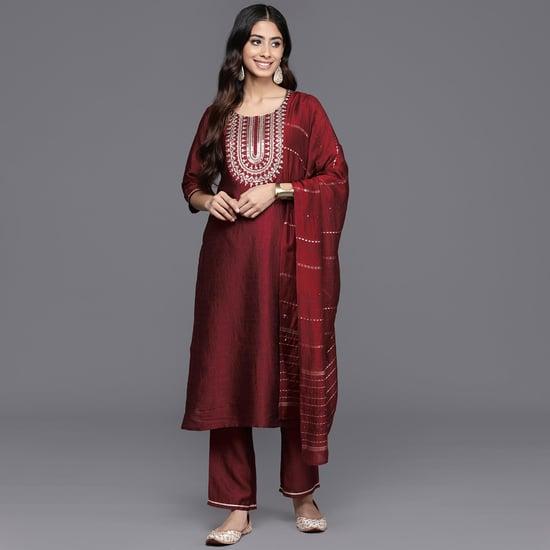 libas women embroidered kurta set