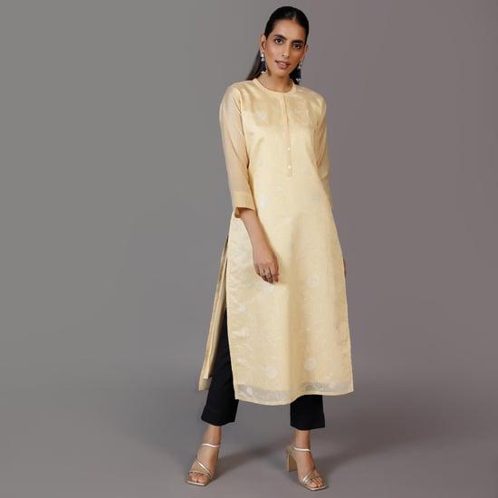 libas women embroidered straight kurta