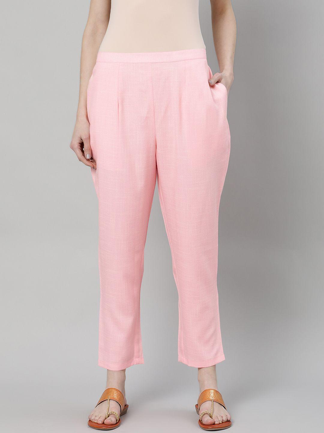 libas women pink trousers