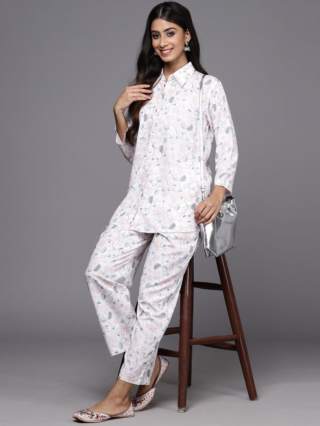 libas women printed shirt with trousers