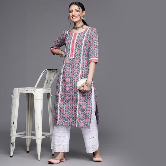 libas women printed straight kurta