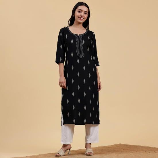 libas women printed straight kurta