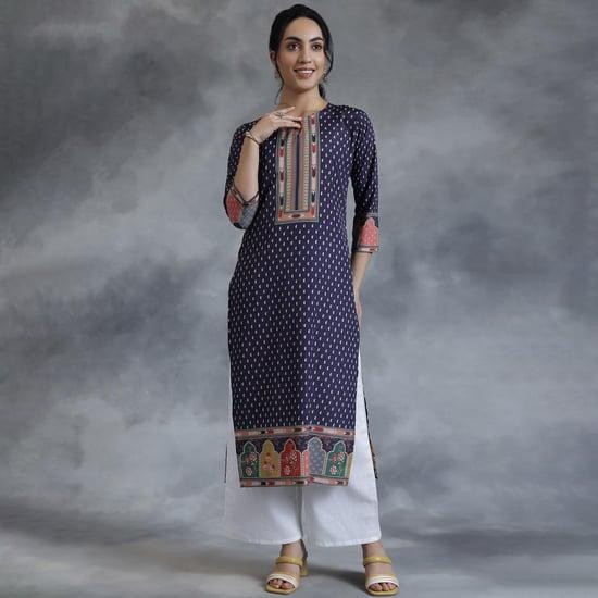 libas women printed straight kurta