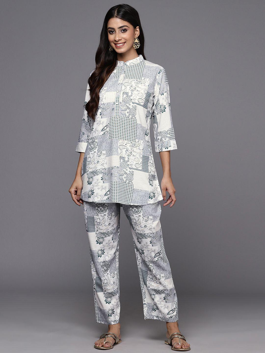 libas women printed tunic with trousers