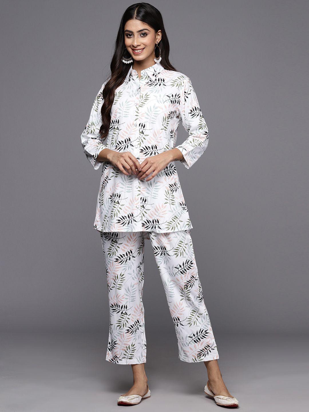 libas women printed tunic with trousers
