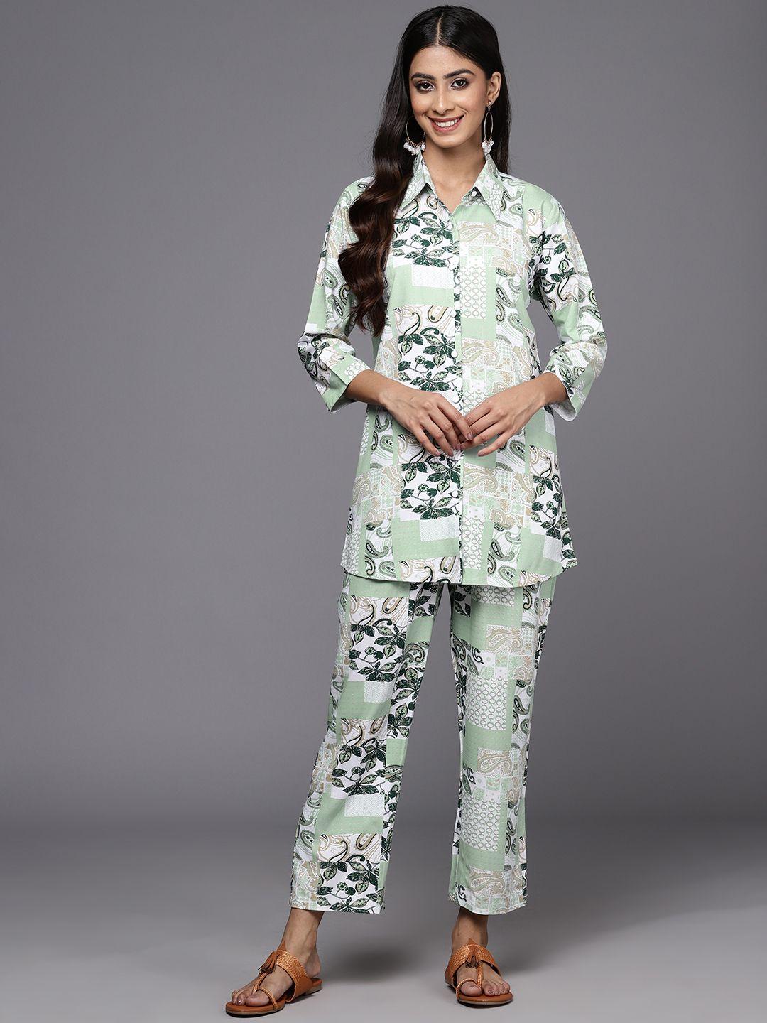 libas women printed tunic with trousers