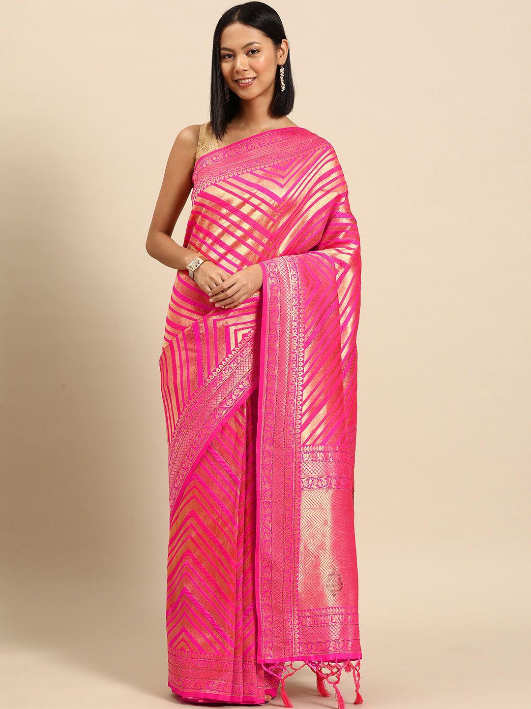 libas zari brocade saree