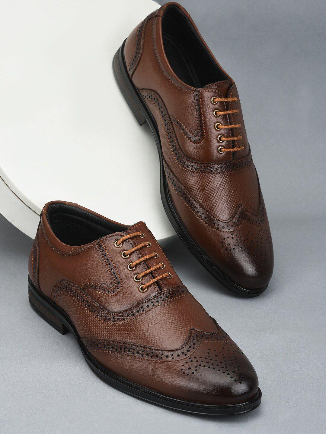 liberty men textured leather formal brogues