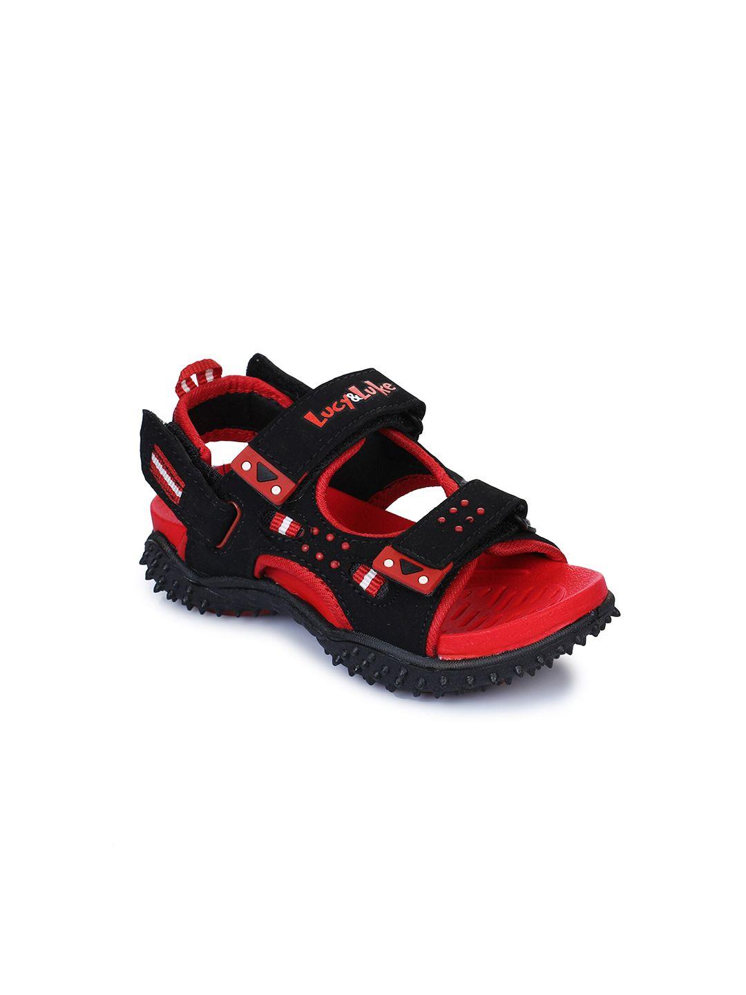 liberty unisex kids black & red comfort sandals
