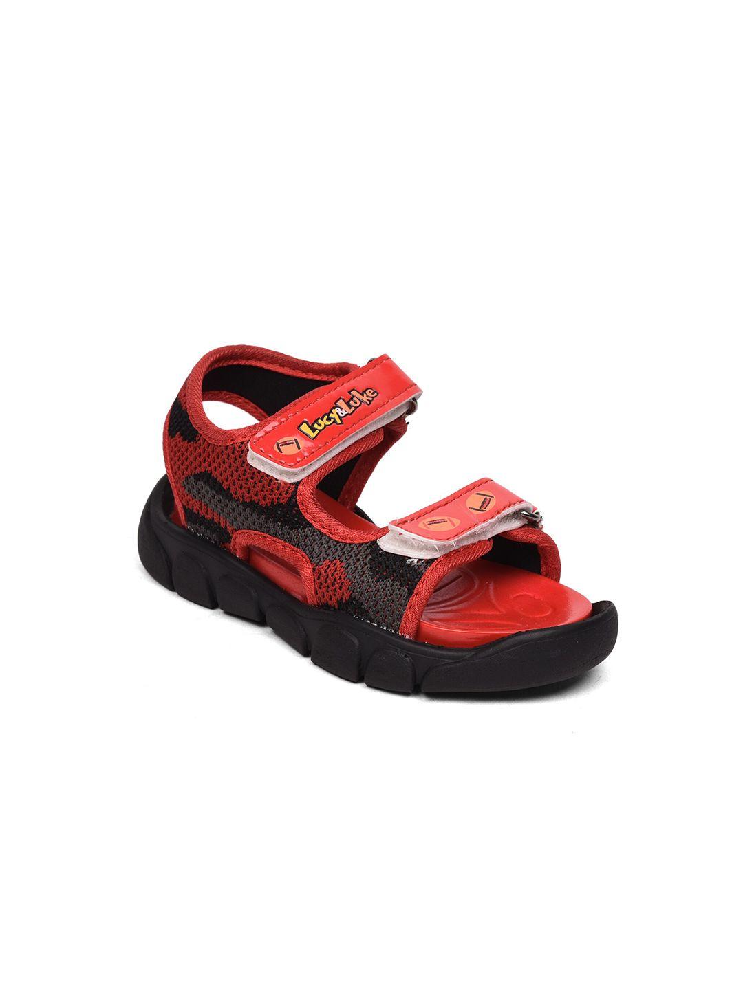 liberty unisex-kids red printed sports sandals