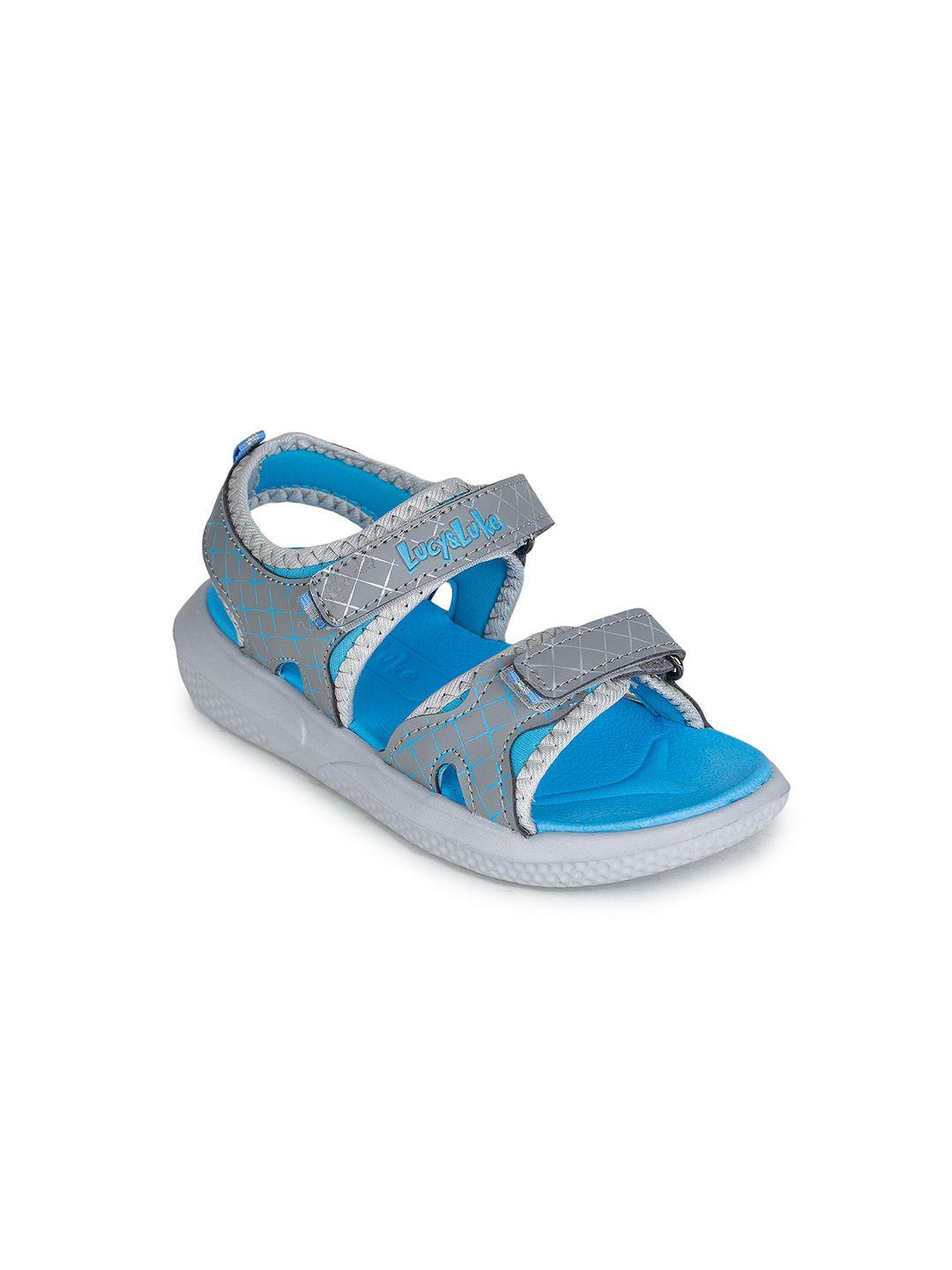 liberty kids grey & blue sports sandals