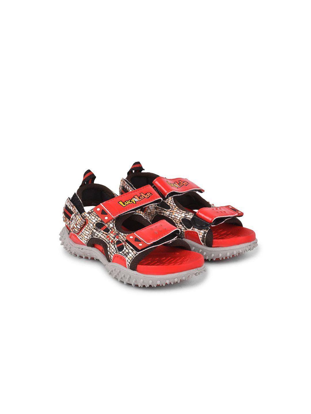 liberty kids red printed comfort sandals