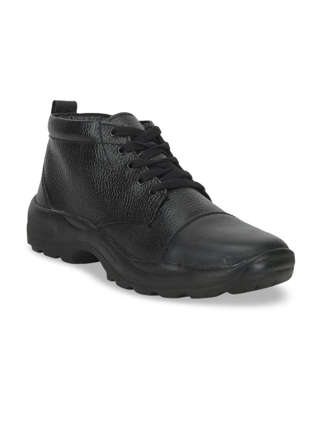 liberty men black leather flat boots
