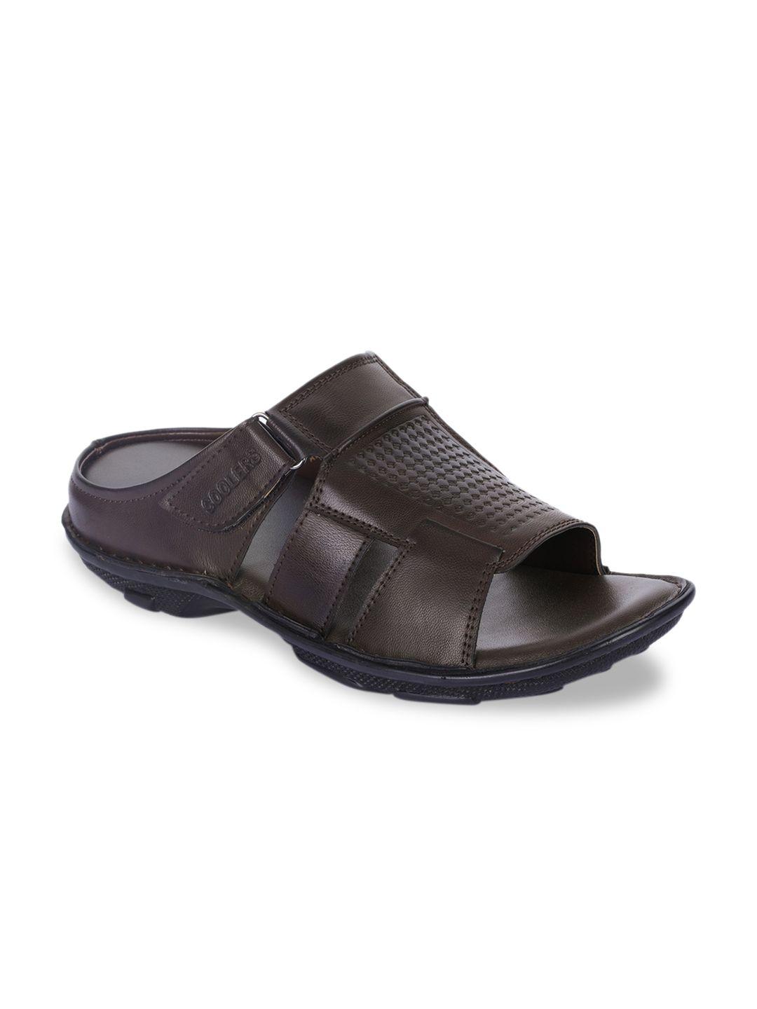 liberty men brown leather comfort sandals