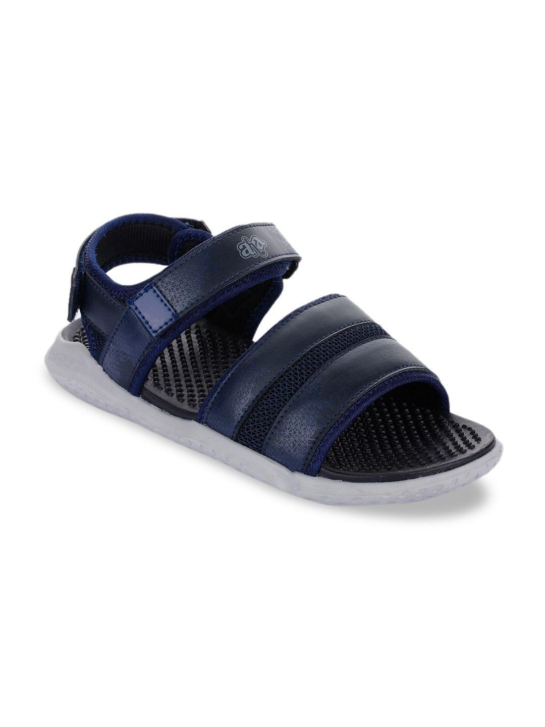 liberty men navy blue solid sports sandals