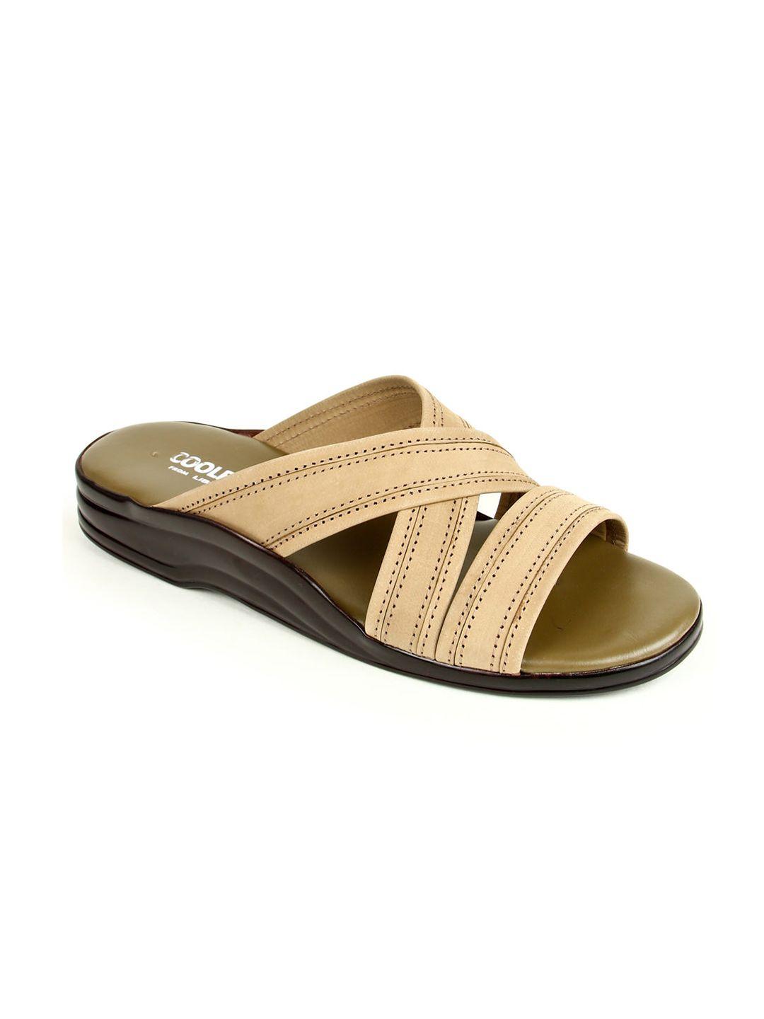 liberty men peach-coloured comfort sandals