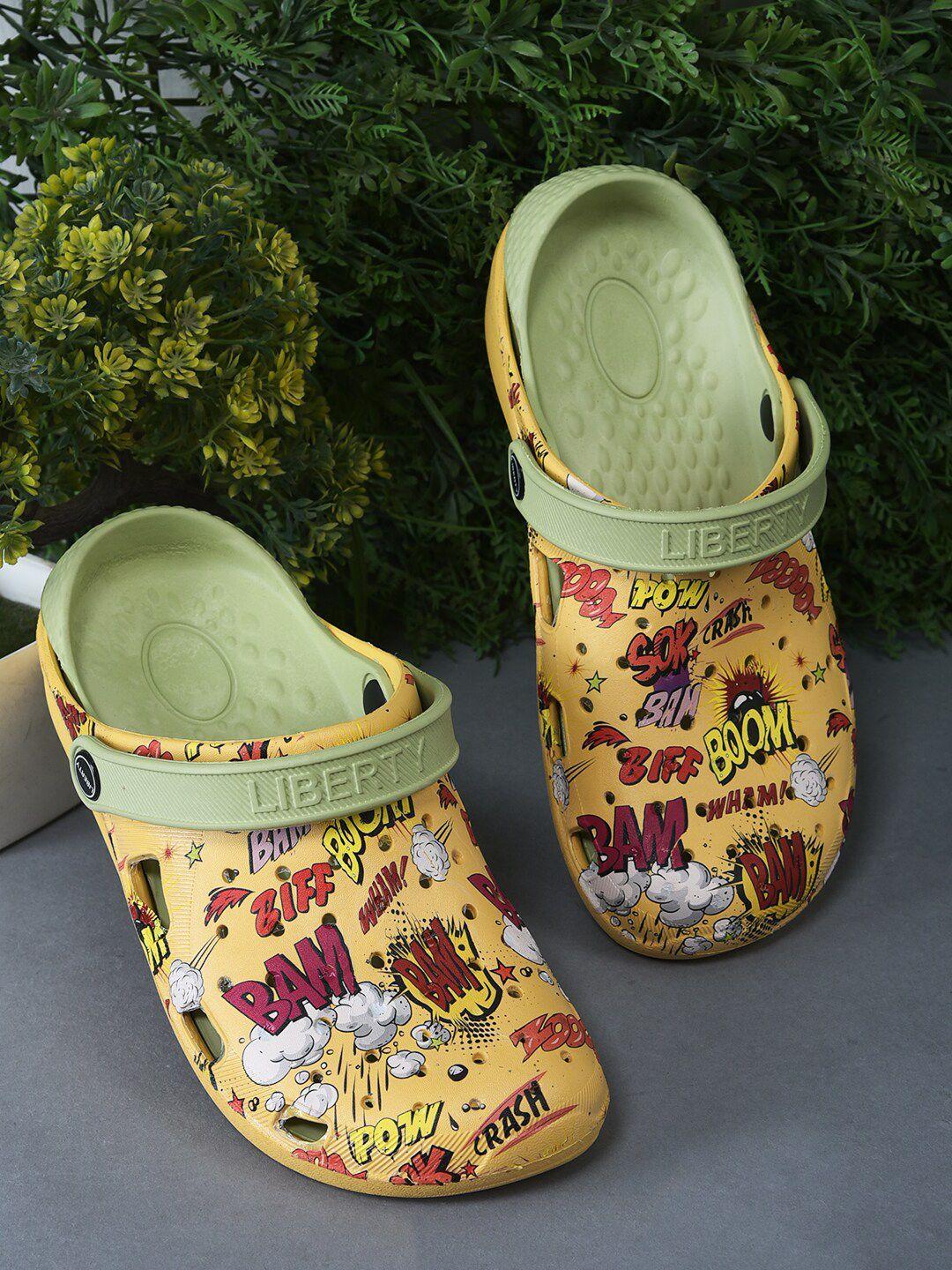 liberty men printed clogs