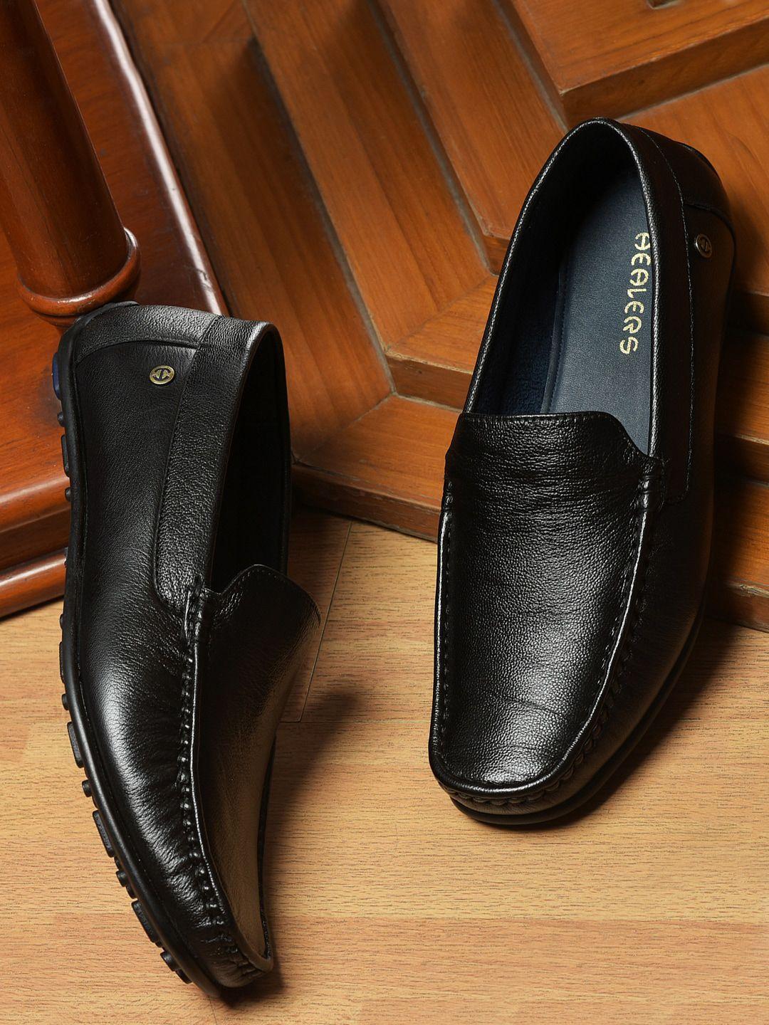 liberty men textured leather loafers