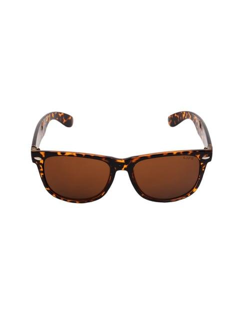 life brown square sunglasses for men