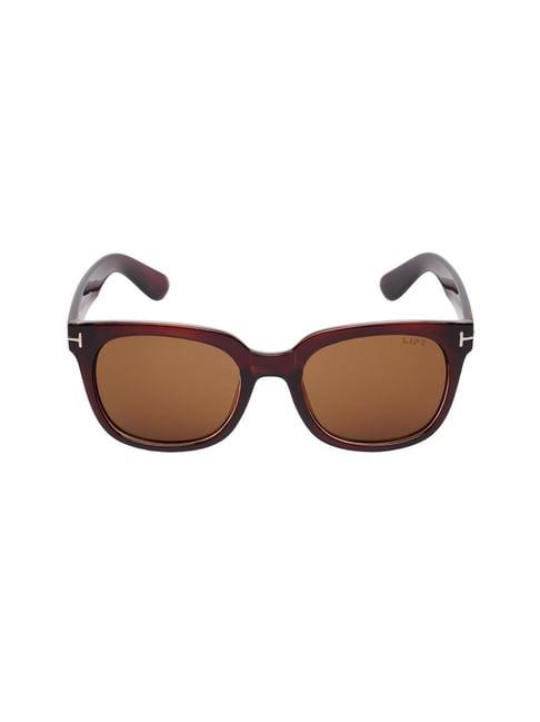 life brown square unisex sunglasses