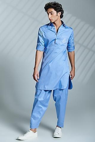 light blue cotton kurta