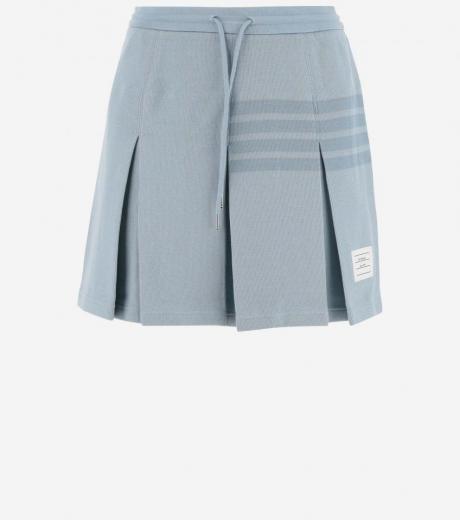 light blue light blue pleated skirt