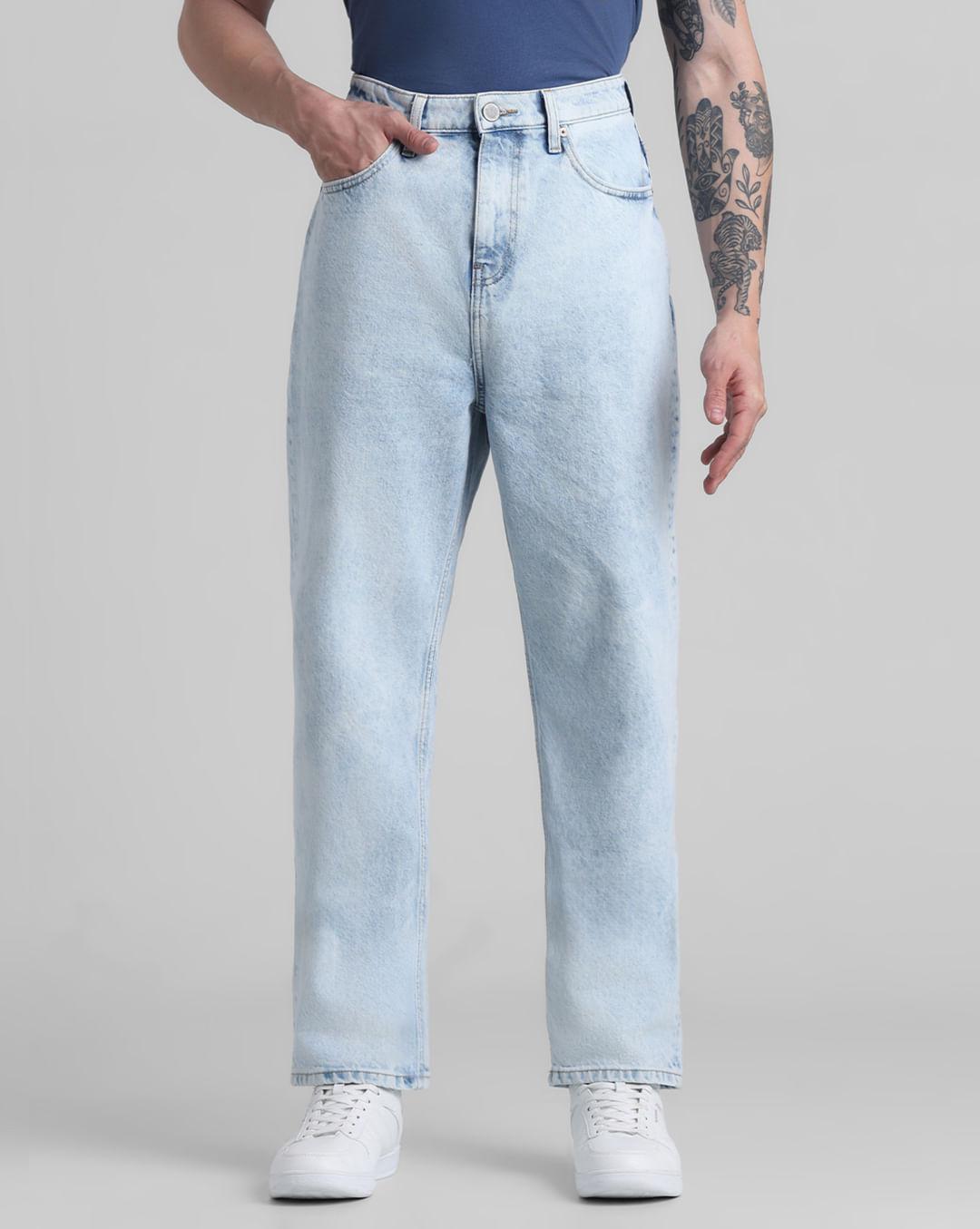 light blue low rise dario loose fit jeans