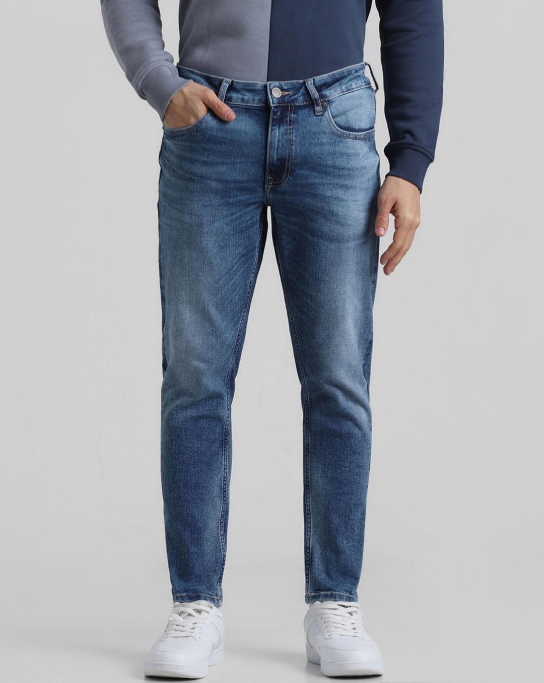 light blue low rise slim fit jeans