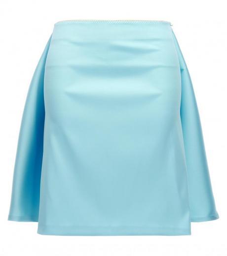 light blue pleated skirt
