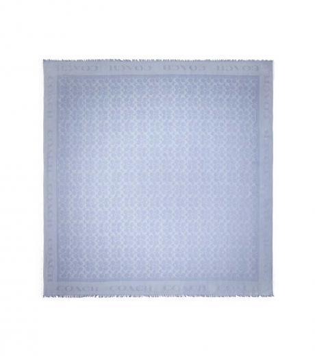 light blue signature oversized square scarf