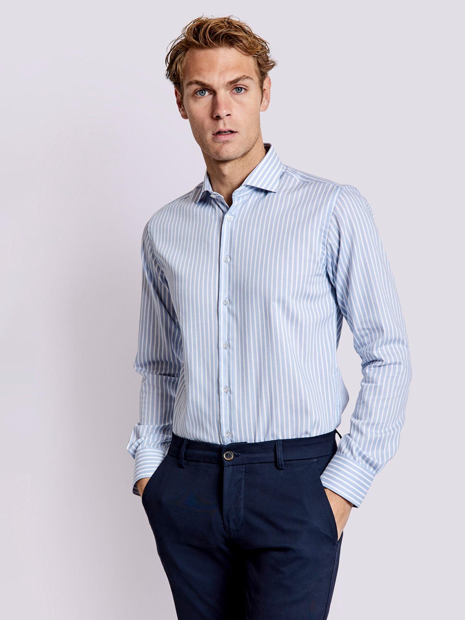 light blue striped cutaway collar shirts