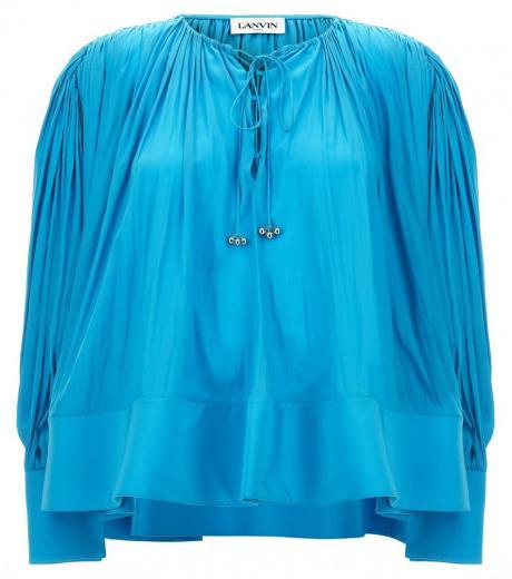 light blue wide blouse