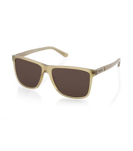light brown rectangle sunglasses