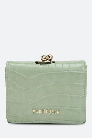 light green textured casual leather women clutch