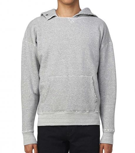 light grey patch logo hoodie