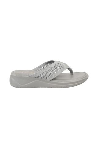 light grey solid casual women sandal
