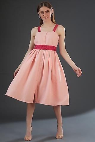 light pink cotton linen dress