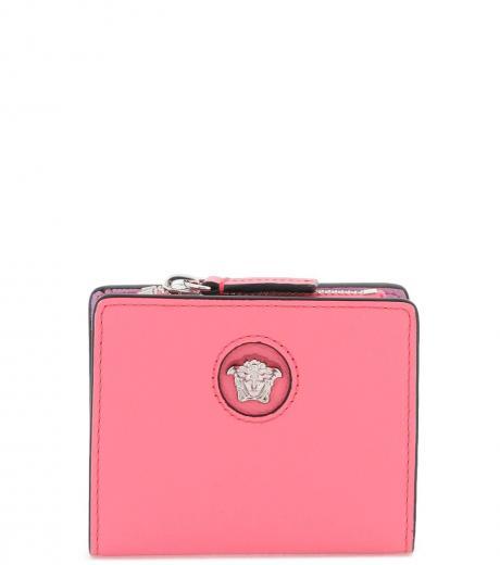 light pink front logo wallet