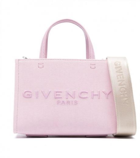 light pink g-tote satchel bag