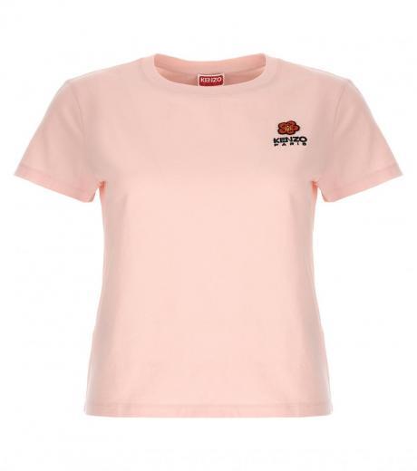 light pink logo embroidery t-shirt