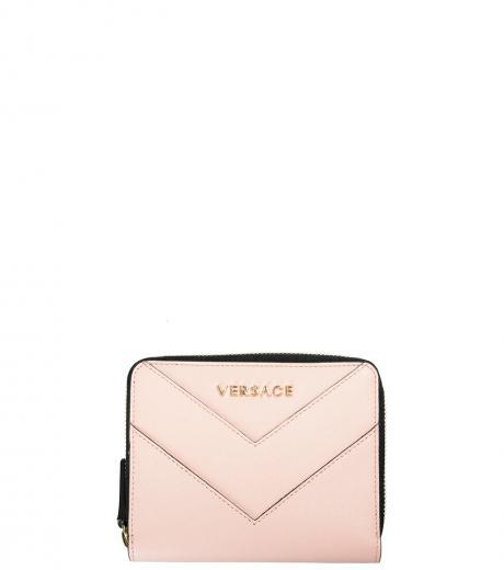 light pink zip around wallet
